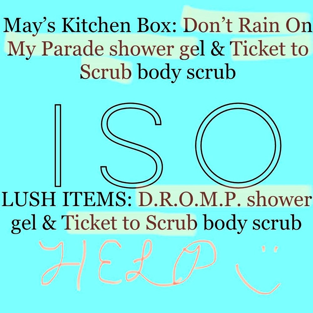 *ISO* D.R.O.M.P. shower gel&Ticket to Scrub body scrub from Lush’s May Box